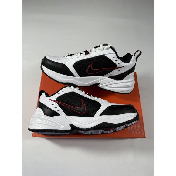 New Nike Air Monarch IV Shoes Mens White Black Red Size 7 Running 415445 101 - Picture 5 of 10
